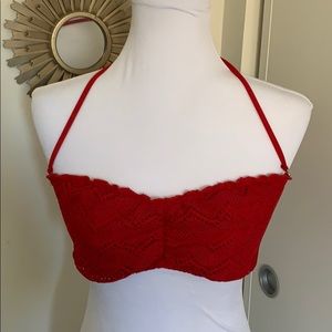 Missimo red crochet bikini set